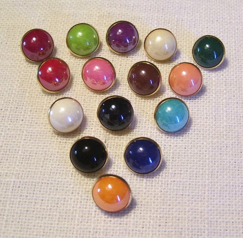 Lot boutons perle boule - de,