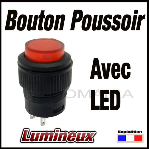 987r bouton poussoir - poussoir, rouge