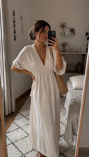 Robe longue élégante - longue, en