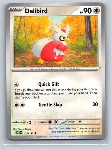 Pokemon tcg delibird 105 132 - pokemon,