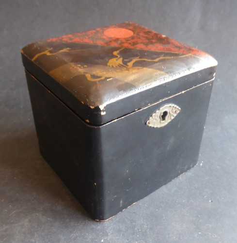 Boîte thé bois laqué - bois,