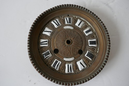 Ancien cadran horloge bronze