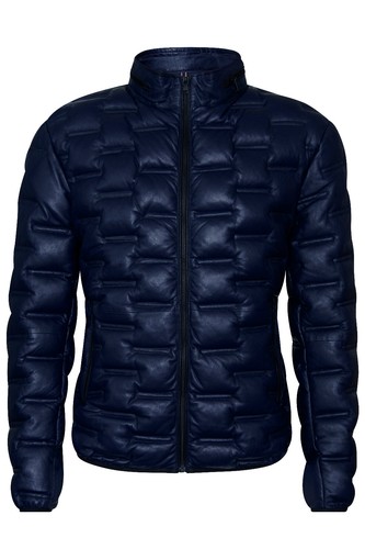 Veste biker cuir puffer - veste,