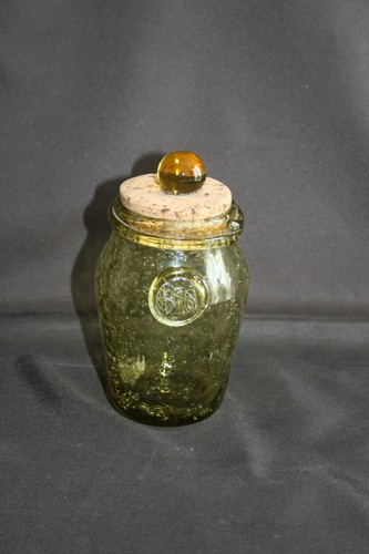 Flacon vert jaune - vert/jaune, verre