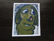 art cobra GOUACHE/ACRYLIQUE signe MICHEL CHAPUIS 1990 cote benezit 