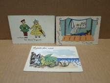BOSSAERT 3 cartes illustrées Le rossignol les Deux Nigauds Quatre Frères Adroits