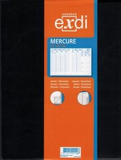 EXDI Agendas Semainier Mercure 21 x27 cm 1S / 2P Noir Civil 2018 lot de 3