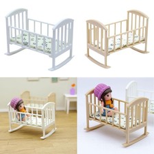 Accessoire de berceau miniature pour bébé, jouet de simulation avec matelas,