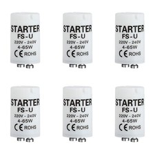 Pack de 6 Starter Neon 4-65W 220-240V Ampoule Tube Fluorescent Starter Starte...