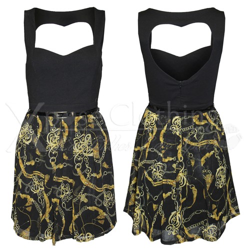 Robe jupe imprimée chaîne - robe,
