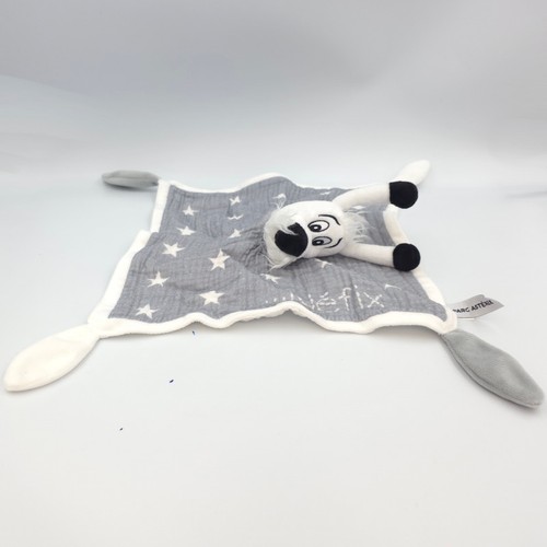Doudou plat chien blanc - , gris