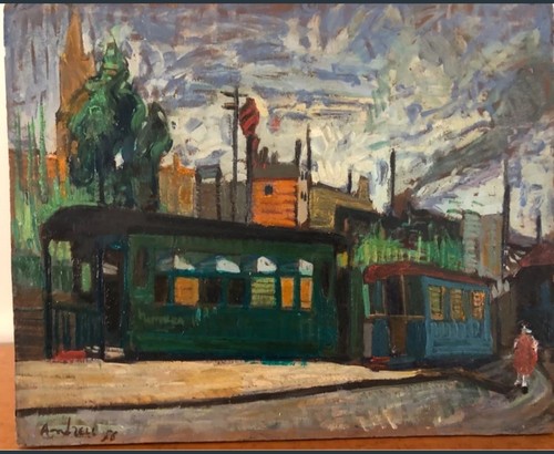 Tableau huile paysage - tableau,
