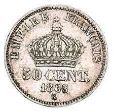 Napoléon III 50 Centimes 1865