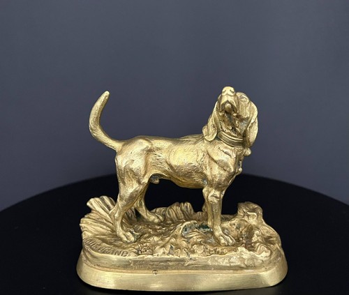 Chien chasse bronze - de, en