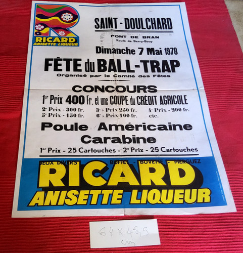 Ancienne authentique affiche - ancienne,
