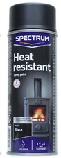 1 Peinture Haute Température Noir Mat Aérosol 800° C Auto Moto Poêle à Bois