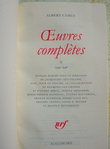 Albert camus œuvres - albert,