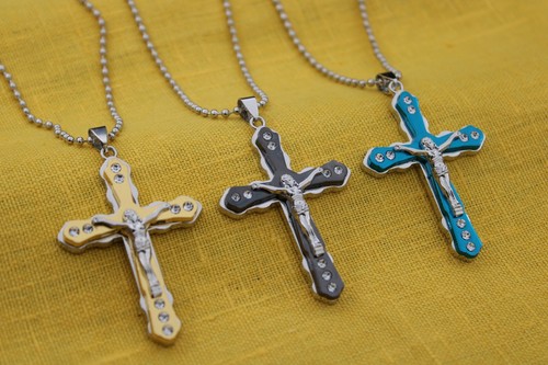 Collier croix religion jésus - collier,