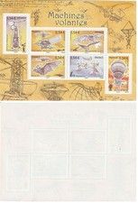 Bloc de 6 timbres Machines