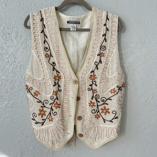 Boho embroidered floral - floral, vest