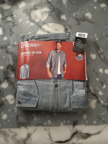 Veste homme jean bleue - bleue, taille
