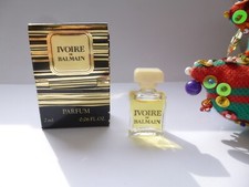 ANCIENNE  & JOLIE  miniature  IVOIRE  de BALMAIN  pleine + BOITE  NEUVE  PARFUM