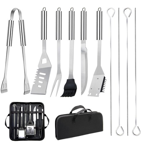11pcs stainless steel bbq - stainless,