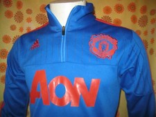 Ancien SWEAT A ZIP ADIDAS MANCHESTER UNITED AON TXL Maillot Veste Jogging Foot