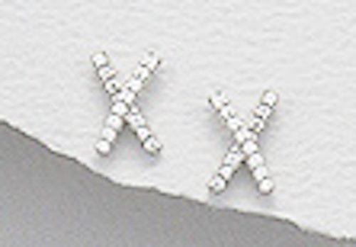 Solid sterling silver - silver, "x"
