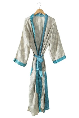 Robe nuit sari indien ikat - sari,
