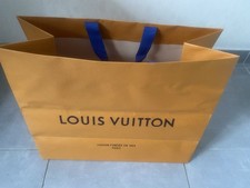 Grand Sac Shopping Carton Papier orange cadeau d’emballage LOUIS VUITTON TBE