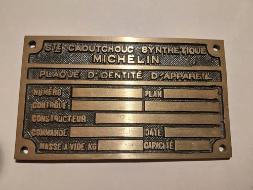 Plaque identité laiton - plaque,