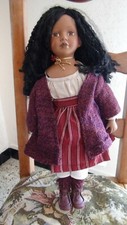 POUPEE ANTILLAISE MULATRE de 53 cm N° F9939N3