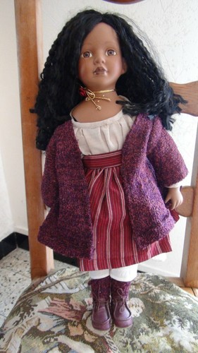 Poupee antillaise mulatre - poupee,