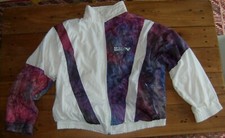 ANCIEN BLOUSON VESTE BOMBERS SHEMSY VINTAGE FLUO TAILLE L
