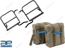 Militaire Panier Sac + Fixation Cadre Set Pour Royal Enfield Classic 350 500 ECS