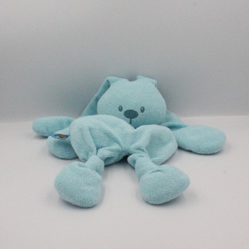 Doudou lapin bleu lapidou - bleu,