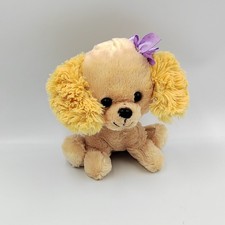 Doudou peluche chien beige