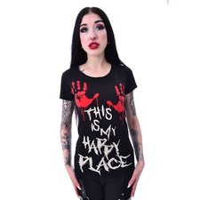 Cupcake Cult This Is My Happy Lieu Bloody Hands Gothique T Shirt T-Timhplace-B