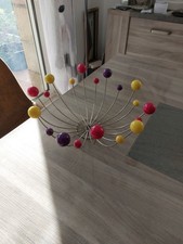 Corbeille Coupe  A Fruits Vintage Spoutnik  Boules Multicolore 