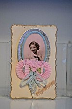 CPA CARTE POSTAL STE SAINTE CATHERINE DENTELLE AJOURE BONNET FILLE GARCON ANCIEN