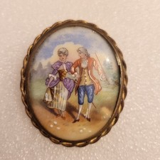 Ancienne broche médaillon