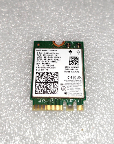 Carte wifi intel - carte, 3168ngw