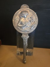 Original Miroir Face A Main Art Deco Nouveau Rare Publicitaire BI BORAX ORIENTAL