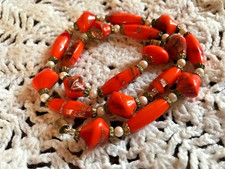 Collier perles pâte - , verre