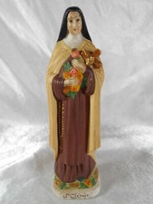 SUPERBE FIGURINE / STATUETTE 16,5 Cm BISCUIT / PORCELAINE " SAINTE THÉRÈSE "