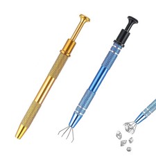 2 Pièces de Brucelles à Bijoux 4 Griffes Pinces à Piercing Outils de Ramassag...