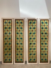 panneaux vintage faux vitrail (mica ou plastique couleur) pour paravent !