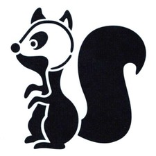 Pochoir écureuil animaux de la forêt réutilisable. Stencil fox reusable