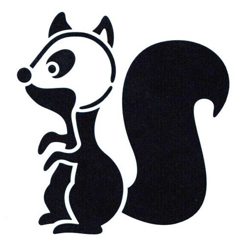 Pochoir écureuil animaux - , de